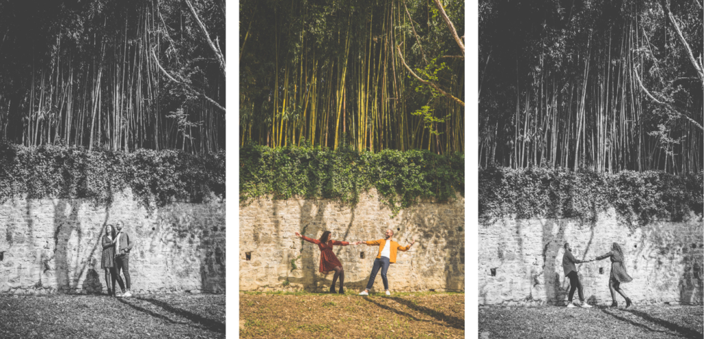 La belle séance d'engagement d'Elodie & Frédéric à Sauveterre-de-Béarn avec Imago Animae Photographie - Les bambous